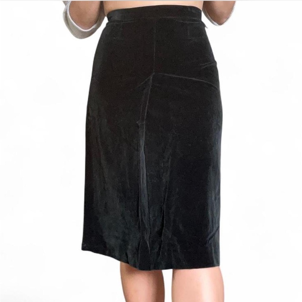 Elegant Black Velvet Skirt